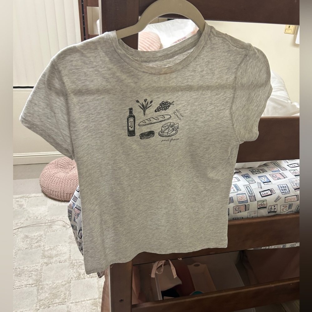 Aerie Heather Light Gray Crewneck Tee